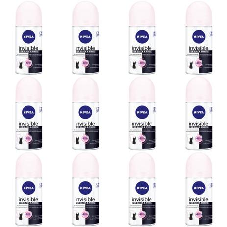 Nivea Black White Desodorante Rollon Feminino 50ml (Kit C/12) Menor preço em Nivea Black White Desodorante Rollon Feminino 50ml (Kit C/12)