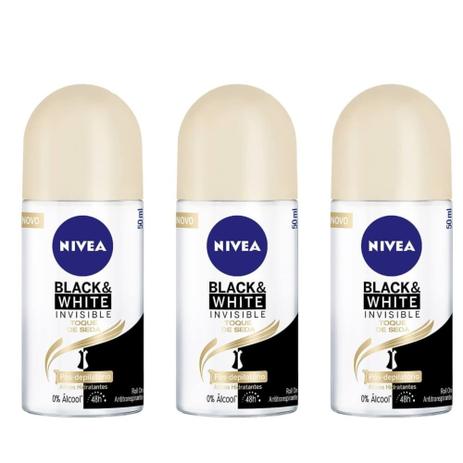 Nivea Black  White Desodorante Rollon Toque De Seda Feminino 50ml (Kit C/03) é boa?