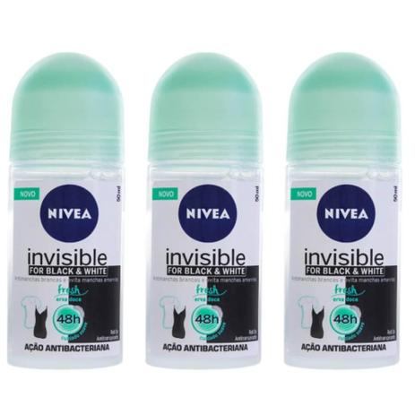 Nivea Black  White Fresh Desodorante Rollon Feminino 50ml (Kit C/03) é boa?