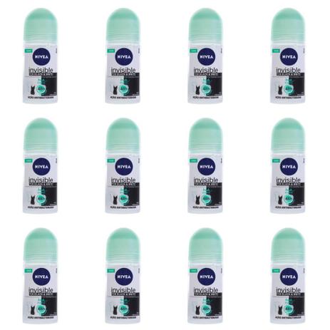 Nivea Black White Fresh Desodorante Rollon Feminino 50ml (Kit C/12) Menor preço em Nivea Black White Fresh Desodorante Rollon Feminino 50ml (Kit C/12)