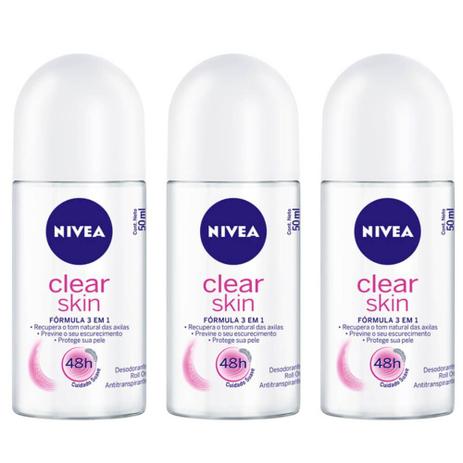 Nivea Clear Skin Desodorante Rollon 50ml (Kit C/03) é boa?