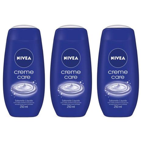 Nivea Creme Care Sabonete Líquido 250ml (Kit C/03) Menor preço em Nivea Creme Care Sabonete Líquido 250ml (Kit C/03)