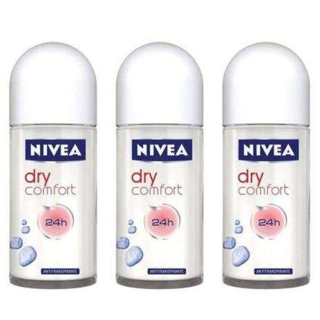 Nivea Dry Confort Desodorante Rollon 50ml (Kit C/03) Menor preço em Nivea Dry Confort Desodorante Rollon 50ml (Kit C/03)
