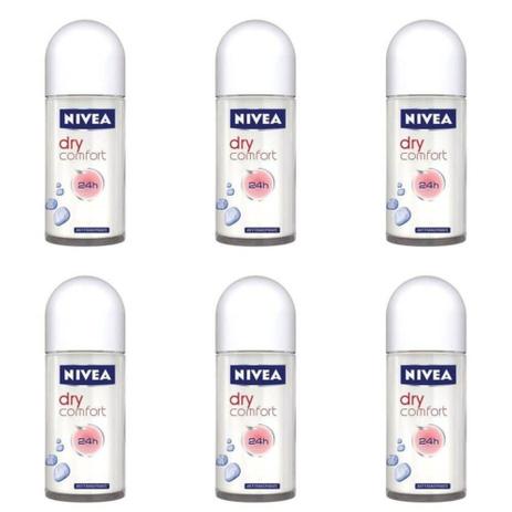 Nivea Dry Confort Desodorante Rollon 50ml (Kit C/06) Menor preço em Nivea Dry Confort Desodorante Rollon 50ml (Kit C/06)