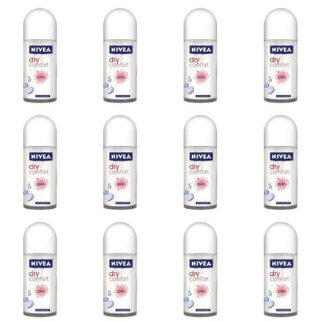 Nivea Dry Confort Desodorante Rollon 50ml (Kit C/12) Menor preço em Nivea Dry Confort Desodorante Rollon 50ml (Kit C/12)