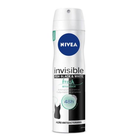 Nivea Feminino Black White Fresh Desodorante Aerosol 150ml Menor preço em Nivea Feminino Black White Fresh Desodorante Aerosol 150ml