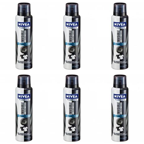 Menor preço em Nivea For Men Black  White Power Desodorante Aerosol 150ml (Kit C/06)