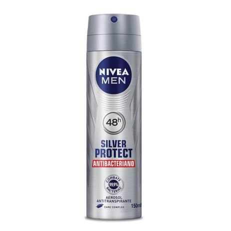 Nivea For Men Silver Protect Desodorante Aerosol 150ml Menor preço em Nivea For Men Silver Protect Desodorante Aerosol 150ml