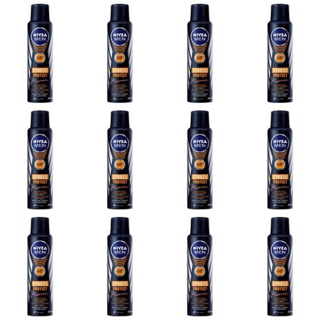 Nivea For Men Stress Protect Desodorante Aerosol 150ml (Kit C/12) Menor preço em Nivea For Men Stress Protect Desodorante Aerosol 150ml (Kit C/12)