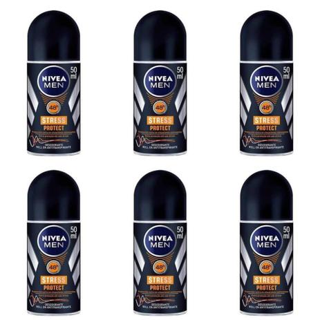 Nivea For Men Stress Protect Desodorante Rollon 50ml (Kit C/06) Menor preço em Nivea For Men Stress Protect Desodorante Rollon 50ml (Kit C/06)