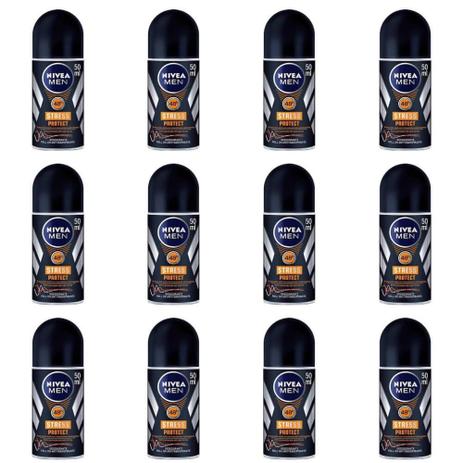 Nivea For Men Stress Protect Desodorante Rollon 50ml (Kit C/12) Menor preço em Nivea For Men Stress Protect Desodorante Rollon 50ml (Kit C/12)