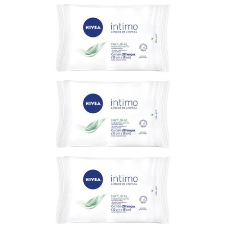 Nivea Lenço P/ Higiene Íntima C/20 (Kit C/03) Menor preço em Nivea Lenço P/ Higiene Íntima C/20 (Kit C/03)