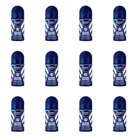 Nivea Original Protect Desodorante Rollon 50ml (Kit C/12) Menor preço em Nivea Original Protect Desodorante Rollon 50ml (Kit C/12)