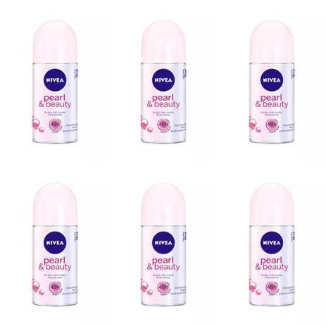 Nivea Pearl Beauty Desodorante Rollon 50ml (Kit C/06) Menor preço em Nivea Pearl Beauty Desodorante Rollon 50ml (Kit C/06)