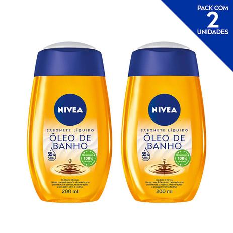 NIVEA Sabonete Líquido Natural Oil 200ml - 2 unidades