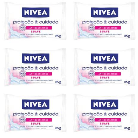 Nivea Suave Sabonete Antibacteriano 85g (Kit C/06) Menor preço em Nivea Suave Sabonete Antibacteriano 85g (Kit C/06)