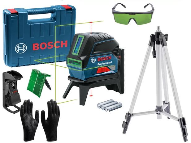 Nível a Laser de linhas 15M com pontos de prumo Bosch GCL 2-15g + Maleta + Oculos + Tripe + Luva Menor preço em Nível a Laser de linhas 15M com pontos de prumo Bosch GCL 2-15g + Maleta + Oculos + Tripe + Luva