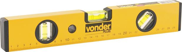 Nível alumínio 14” 3 bolhas base magnética - Vonder Plus Menor preço em Nível alumínio 14” 3 bolhas base magnética - Vonder Plus