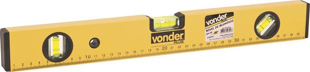 Nível alumínio 16” 3 bolhas - Vonder Plus Menor preço em Nível alumínio 16” 3 bolhas - Vonder Plus