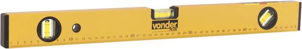 Nível alumínio 40” 3 bolhas base magnética - Vonder Plus Menor preço em Nível alumínio 40” 3 bolhas base magnética - Vonder Plus