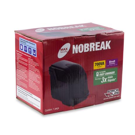 Nobreak Force Line UPS Max Security 700VA Bivolt/115V - Preto Menor preço em Nobreak Force Line UPS Max Security 700VA Bivolt/115V - Preto