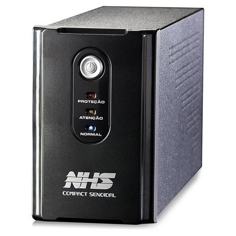 Nobreak NHS Compact Senoidal 1000VA E.Bivolt S.120V ou Conf 220V Bat 2x7Ah/24V 8 tomadas Menor preço em Nobreak NHS Compact Senoidal 1000VA E.Bivolt S.120V ou Conf 220V Bat 2x7Ah/24V 8 tomadas