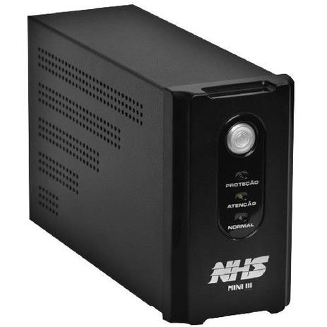 Nobreak NHS Mini III 600VA E.Bivolt S.220V/120V conf. Bat 1x7Ah/12V 6 tomadas Menor preço em Nobreak NHS Mini III 600VA E.Bivolt S.220V/120V conf. Bat 1x7Ah/12V 6 tomadas
