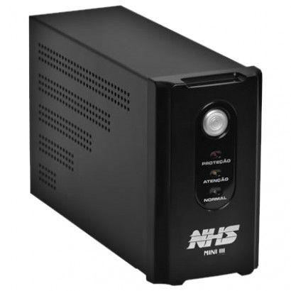 Nobreak NHS Mini III 700VA E.Bivolt S.220/120V Conf. Bat 1x7Ah/12V 6 tomadas Menor preço em Nobreak NHS Mini III 700VA E.Bivolt S.220/120V Conf. Bat 1x7Ah/12V 6 tomadas