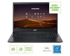 Notebook ACER A315-34-C6ZS Celeron N4000 4GB 1TB 15,6 Linux - NX.HRNAL.002 Menor preço em Notebook ACER A315-34-C6ZS Celeron N4000 4GB 1TB 15,6 Linux - NX.HRNAL.002