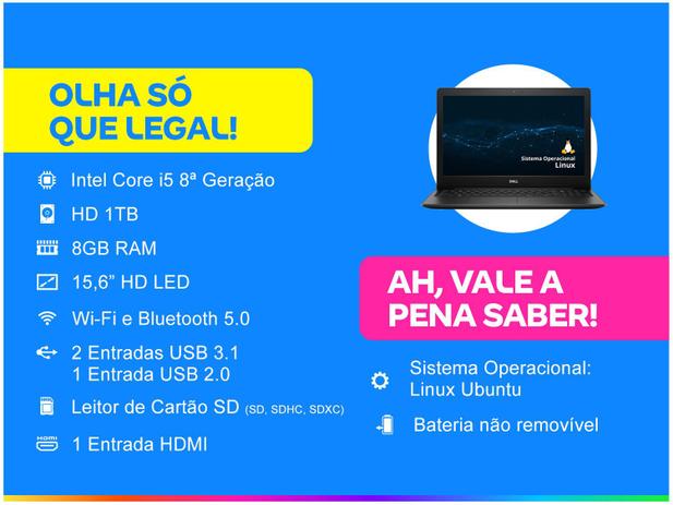 Notebook Dell Inspiron 15 3000 i15-3583-D3XP