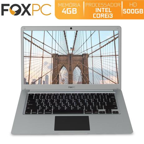 Notebook FoxPC Intel Core i3 4GB HD 500GB Tela 14” FPNBCI34G-C Menor preço em Notebook FoxPC Intel Core i3 4GB HD 500GB Tela 14” FPNBCI34G-C