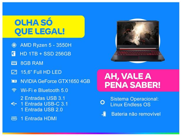 Notebook Gamer Acer Aspire Nitro 5 AN515-43-R9K7