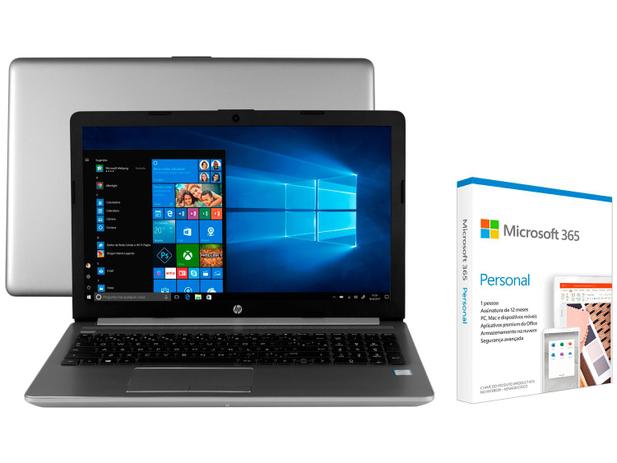 Notebook HP 250 G7 Intel Core i5 8GB 256GB SSD - 15,6” + Microsoft 365 Personal 1TB OneDrive Menor preço em Notebook HP 250 G7 Intel Core i5 8GB 256GB SSD - 15,6” + Microsoft 365 Personal 1TB OneDrive