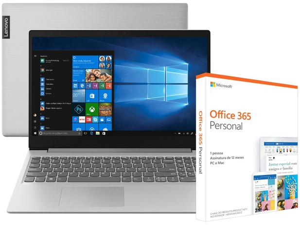 Notebook Lenovo Ideapad S145 Intel Core i7 8GB - 512GB SSD + Pacote Microsoft Office 365 Personal Menor preço em Notebook Lenovo Ideapad S145 Intel Core i7 8GB - 512GB SSD + Pacote Microsoft Office 365 Personal