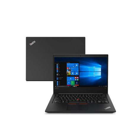 Notebook Lenovo ThinkPad E480 i5-8250U 8GB 500GB Windows 10 Pro 14” FHD 20KQ0007BR Preto Menor preço em Notebook Lenovo ThinkPad E480 i5-8250U 8GB 500GB Windows 10 Pro 14” FHD 20KQ0007BR Preto