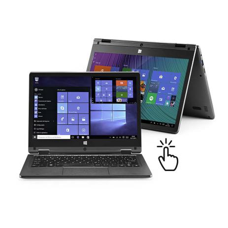 Notebook Multilaser 2 em 1 M11W Plus Intel Celeron 2GB 64GB 11.6 Pol. Touch Screen Full HD Windows 10 Cinza - PC112 Menor preço em Notebook Multilaser 2 em 1 M11W Plus Intel Celeron 2GB 64GB 11.6 Pol. Touch Screen Full HD Windows 10 Cinza - PC112
