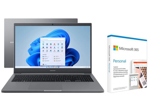 Notebook Samsung Book Intel Celeron 4GB 500GB - Full HD + Microsoft 365 Personal 2020 Office Menor preço em Notebook Samsung Book Intel Celeron 4GB 500GB - Full HD + Microsoft 365 Personal 2020 Office