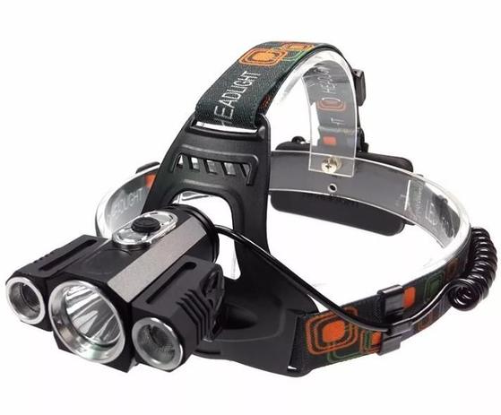 Nova Lanterna Farol De Cabeça Profissional para Bicicleta Bike 3 Leds T6 Cree + Bateria Recarregável - Playshop eletronicos Menor preço em Nova Lanterna Farol De Cabeça Profissional para Bicicleta Bike 3 Leds T6 Cree + Bateria Recarregável - Playshop eletronicos