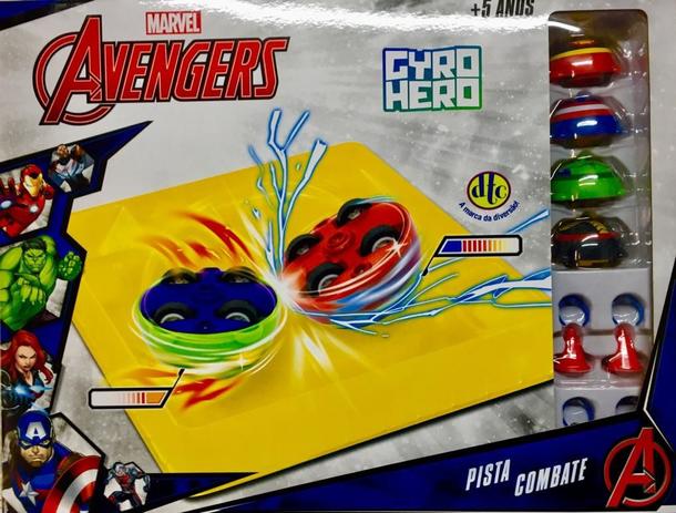 Nova Pista Combate Gyro Hero Marvel Os Vingadores Dtc 4921 Menor preço em Nova Pista Combate Gyro Hero Marvel Os Vingadores Dtc 4921