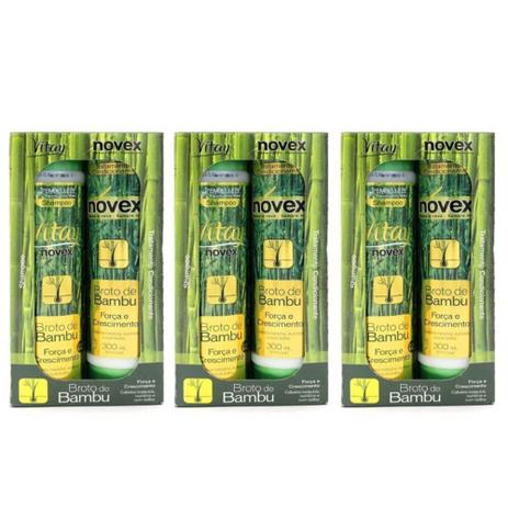 Novex Broto De Bambu Kit Shampoo + Condicionador 300ml (Kit C/03) Menor preço em Novex Broto De Bambu Kit Shampoo + Condicionador 300ml (Kit C/03)