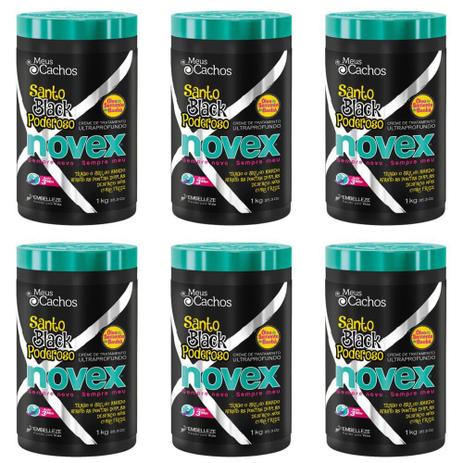 Novex Meus Cachos Santo Black Creme Tratamento 1kg (Kit C/06) Menor preço em Novex Meus Cachos Santo Black Creme Tratamento 1kg (Kit C/06)