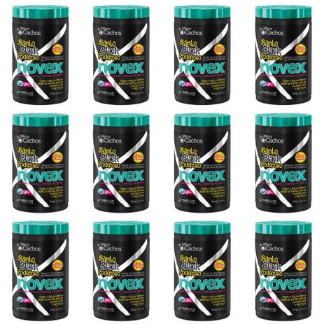 Novex Meus Cachos Santo Black Creme Tratamento 1kg (Kit C/12) Menor preço em Novex Meus Cachos Santo Black Creme Tratamento 1kg (Kit C/12)