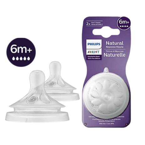 NOVO Kit Com 2 Bicos Natural Mamadeira Petala 6m+ Philips Avent Menor preço em NOVO Kit Com 2 Bicos Natural Mamadeira Petala 6m+ Philips Avent