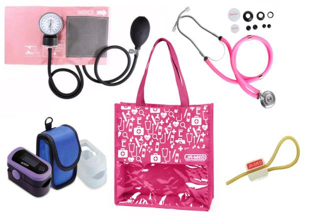 Novo Kit Enfermagem: Aparelho de Pressão com Estetoscópio Rappaport Rosa Premium + Oxímetro - G-Tech + Bolsa JRMED Menor preço em Novo Kit Enfermagem: Aparelho de Pressão com Estetoscópio Rappaport Rosa Premium + Oxímetro - G-Tech + Bolsa JRMED