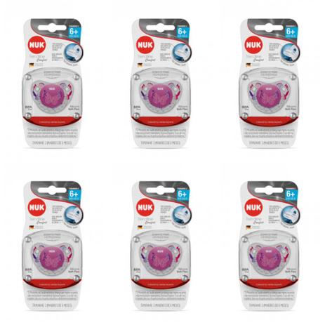 Nuk (PA7312-2G) Adore Trend Girl S2 Chupeta (Kit C/06) Menor preço em Nuk (PA7312-2G) Adore Trend Girl S2 Chupeta (Kit C/06)