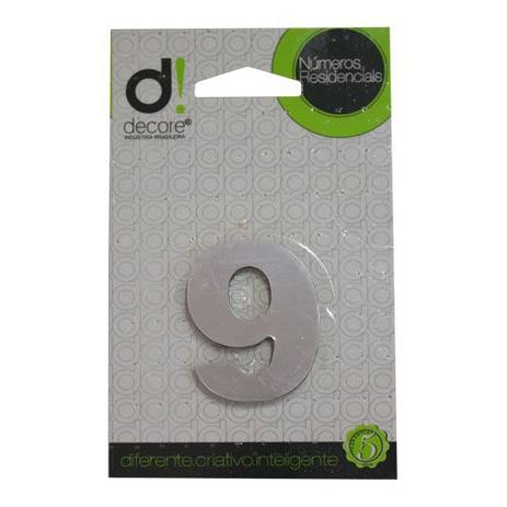 Número Alumínio Espelhado (Apto) 5cm - 9 - Decore Menor preço em Número Alumínio Espelhado (Apto) 5cm - 9 - Decore