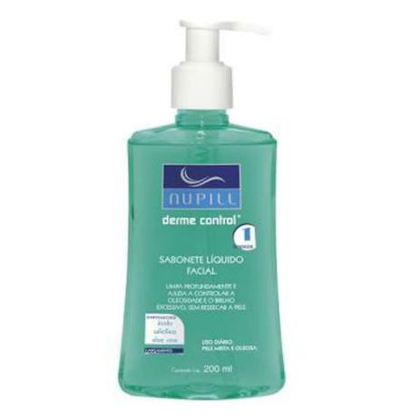 Nupill derme control sabonete líquido facial 200ml Menor preço em Nupill derme control sabonete líquido facial 200ml