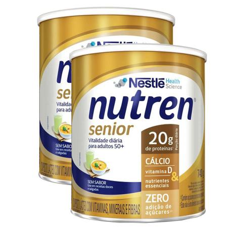 Nutren Senior Sem Sabor Suplemento Alimentar 740g Kit com duas unidades Menor preço em Nutren Senior Sem Sabor Suplemento Alimentar 740g Kit com duas unidades