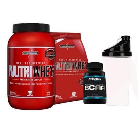 Nutri Whey Chocolate + Refil+ Coqueteleira + BCAA - Kit Massa Integralmédica - Integralmedica Menor preço em Nutri Whey Chocolate + Refil+ Coqueteleira + BCAA - Kit Massa Integralmédica - Integralmedica