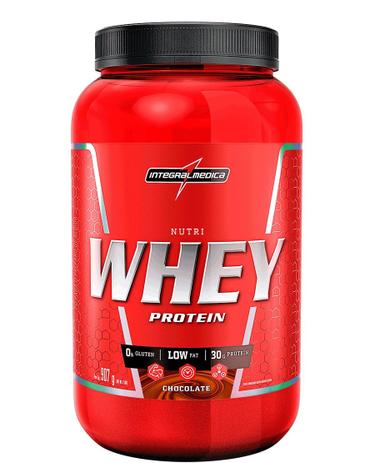Nutriwhey pote 907g (morango) - integralmedica Menor preço em Nutriwhey pote 907g (morango) - integralmedica